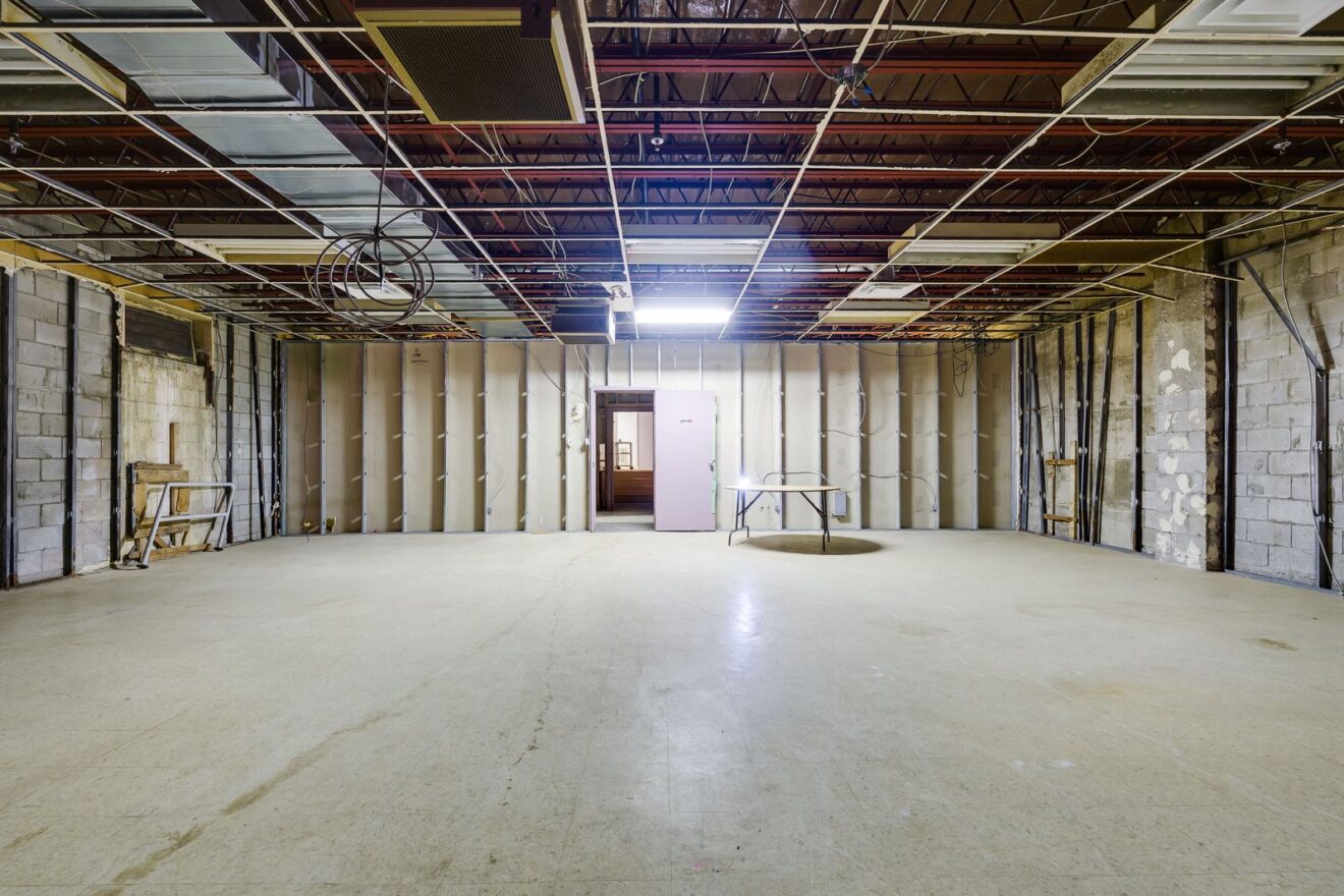 Lower level of 3278 Dundas St W, open below-grade space