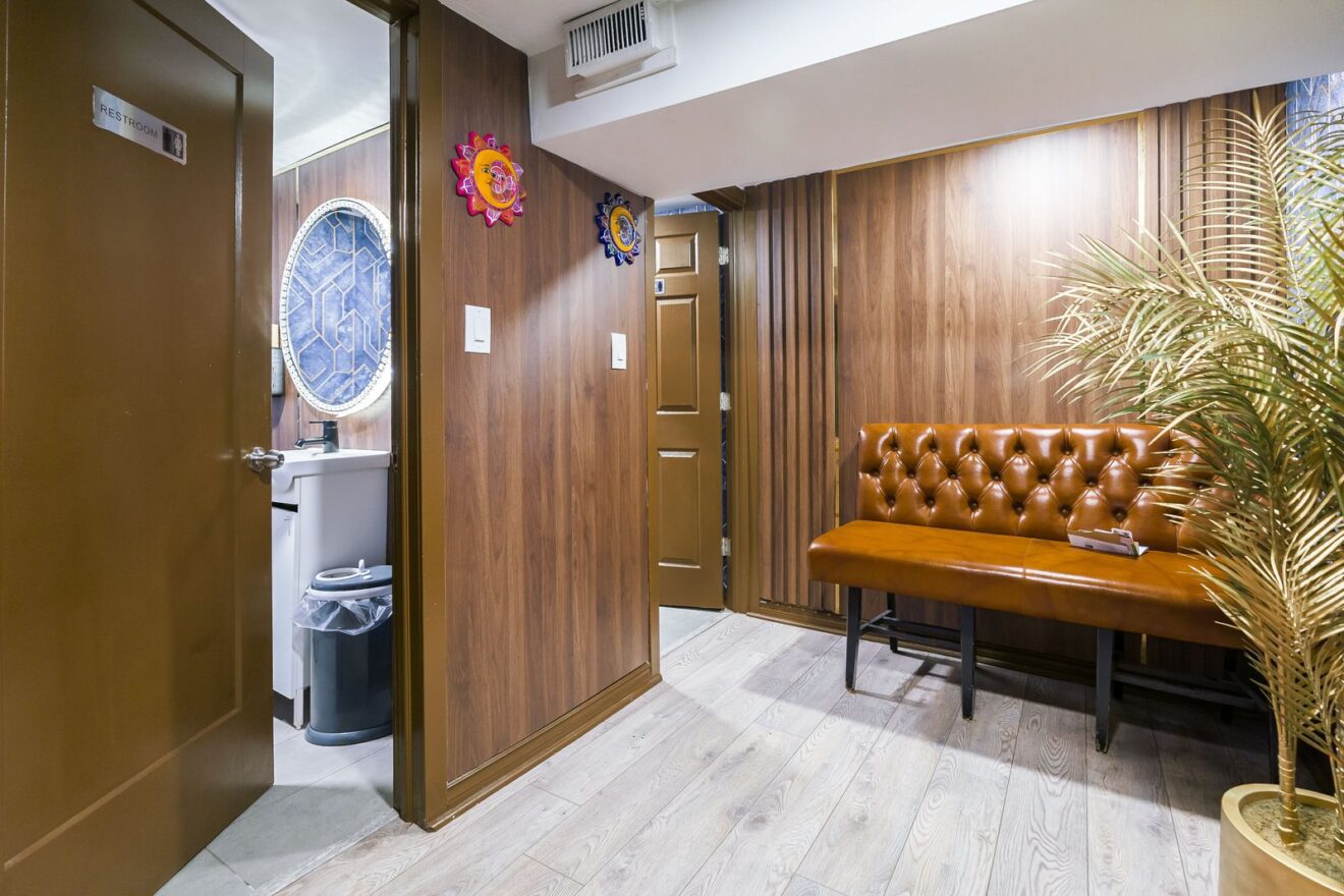 Lower level hall and washrooms at 533 Bloor St W